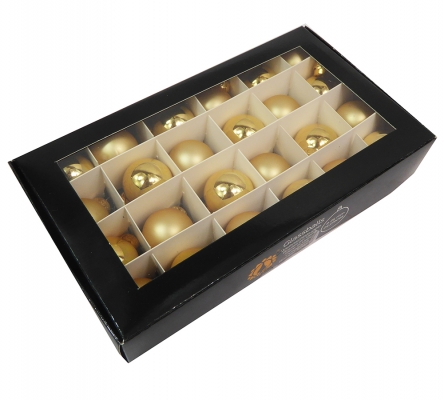 Palle Vetro Combi Mm 25 Pz 24 Oro Decorazioni Albero Natale