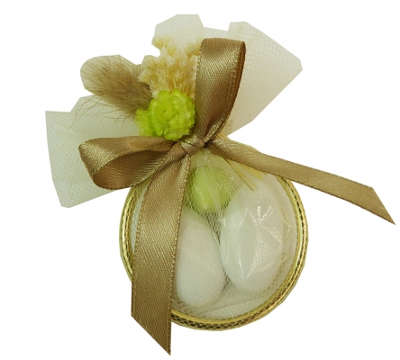 Bomboniere Matrimonio Tulle Anello Piccolo Fiori Essiccati