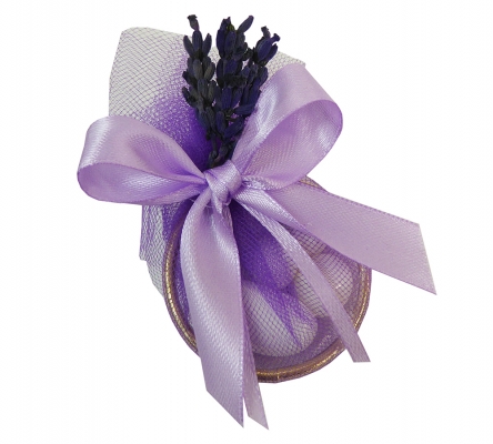 Bomboniere Matrimonio Tulle Anello Piccolo Lavanda Stabilizzata