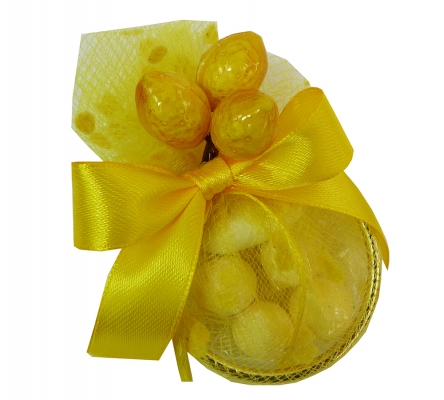 Bomboniere Matrimonio Tulle Anello Applicazione Limoni Artificiali
