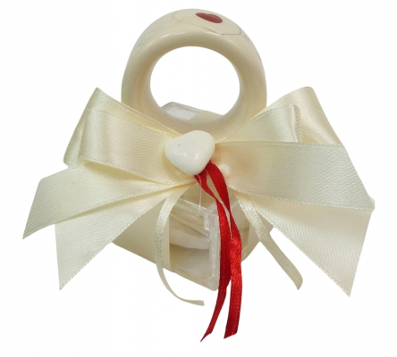 Bomboniere Matrimonio Scatolina Plexy Anello Ceramica Cuore
