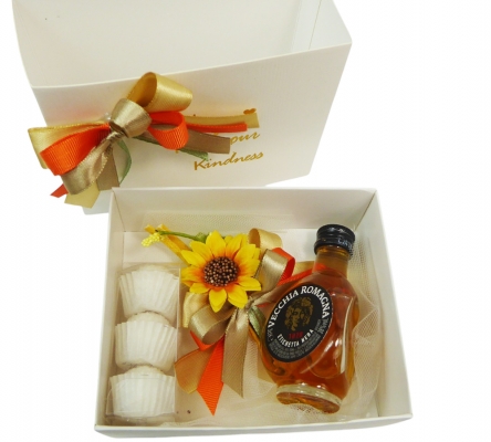 Bomboniere Matrimonio Amaro Vr Scatolina Confezionata Girasole