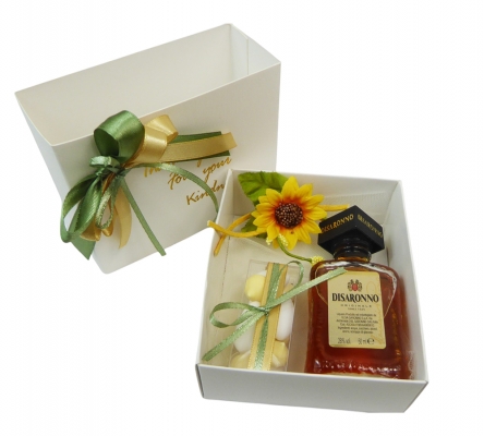 Bomboniere Matrimonio 2 Amaro Ds Scatolina Confezionata Girasole
