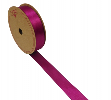 Nastro In Doppio Raso Alto 25 Mm Per 50 Metri Fucsia