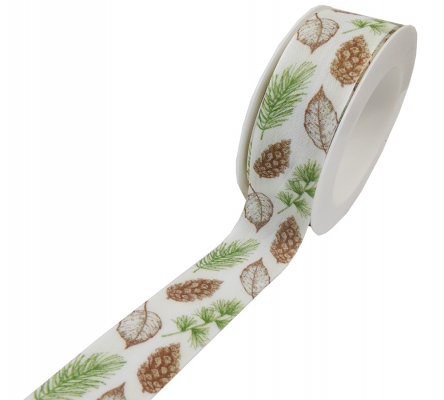 Nastro Pigne Mm 40 Mt 15 Decorazioni Addobbi Allestimenti Natale