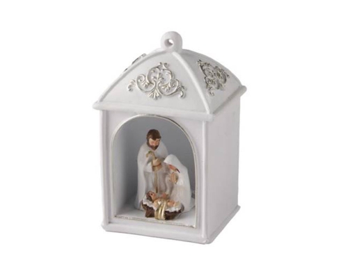 Natività Lanterna Cm 12 Led Decorazione Composizione Creativa Natale