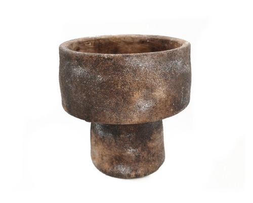 Vaso Fungo Cemento D. 19 H. 19 Composizione Floreale