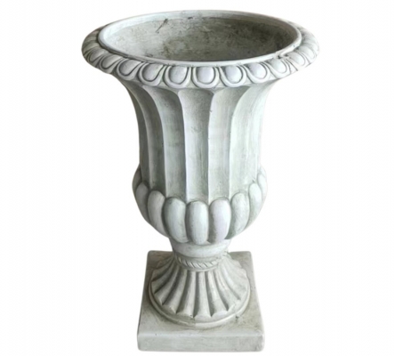 Coppa Impero 39x39 H 62 Resina Colorata Decorazioni Composizione Floreale