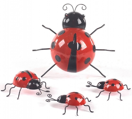 Set Coccinelle Pz 4 Latta Decorazioni Primavera Pasqua