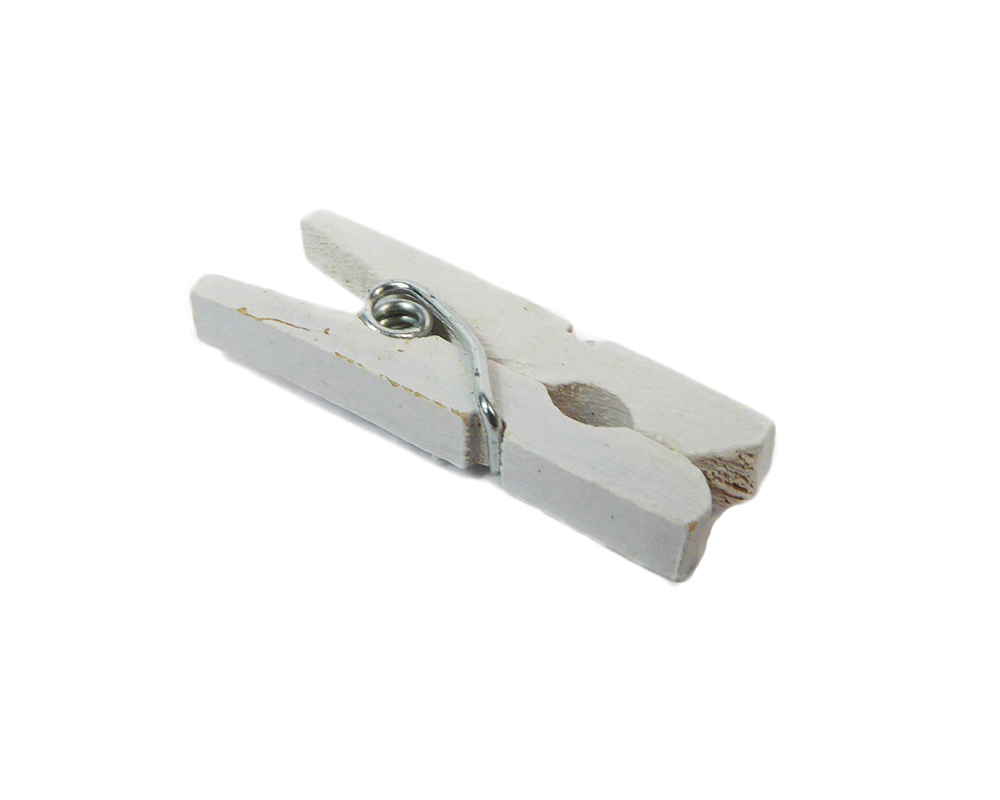 Pz 100 Mollettine Legno Micro 2,5 Cm Bianche Per Decorazioni Bomboniere