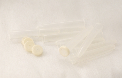 100 Fialette In Plastica Trasparente Con Tappo 10 Cm