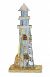 Faro Di Cartapesta Per Decoro Mare H 29 Cm