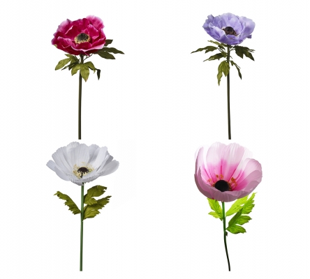 Anemone Gigante D 32 H 128 Artificiale Decorazione Composizione Floreale