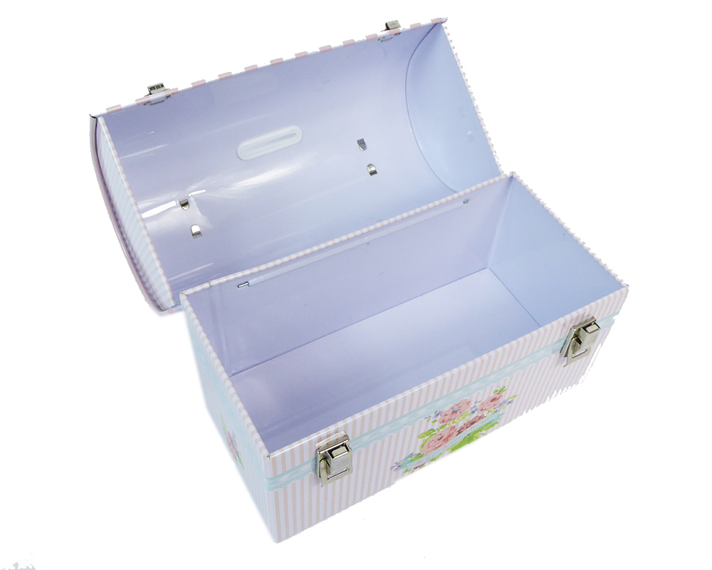 Bauletto Latta Salvadanaio 8x9,5x30 Cm Decorazione Arredo Regalo Pasqua