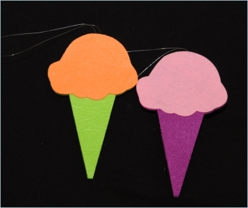 2 Coni Gelato Mare 19 Cm