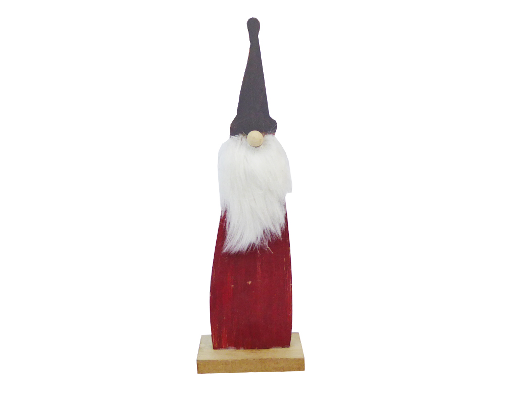 Babbo Legno Barba Pelliccia Cm 22x7 Pz 1