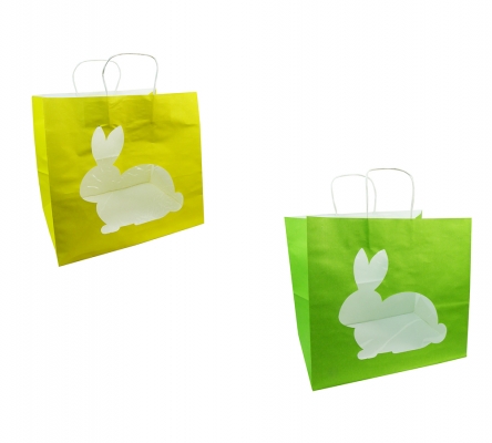 Shopper Largo Bunny 35x32+25 Pz 12 Decorazioni Pasqua Primavera