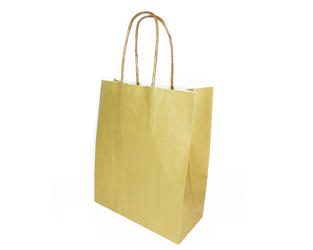 Pz 50 Buste Carta Oro 23x12x30 Cm Confezionamento Incarti Regalo Natale