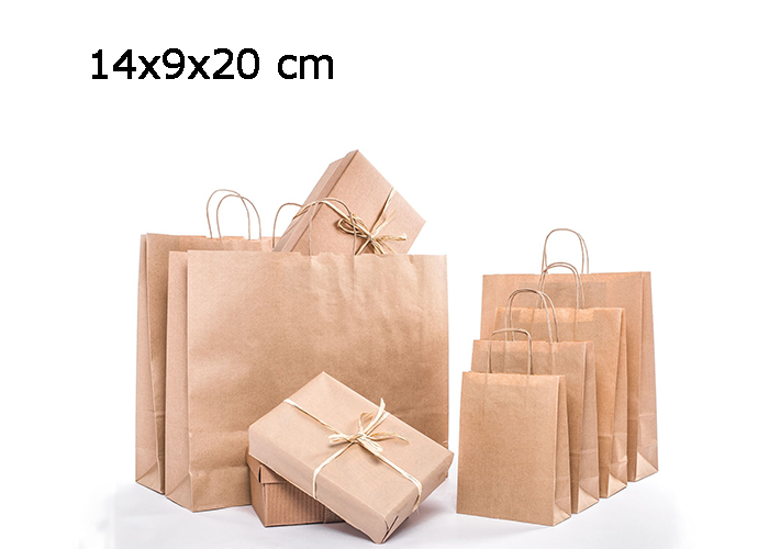 Pz 25 Buste Cordino 16x9x21 Cm Sealing Confezionamento Regali