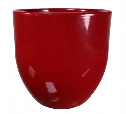 Vaso Shine D 19,5 H 20 Rosso Burgundy Composizione Floreale Arredo