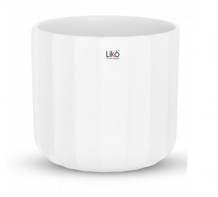 Vaso Ceramica Daisy Bianco D 24,5 H 24 Decorazioni Composizione Floreale