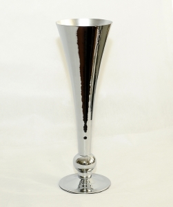 Flute Stylish Metal Specchiato Colore Silver 14x44 Cm
