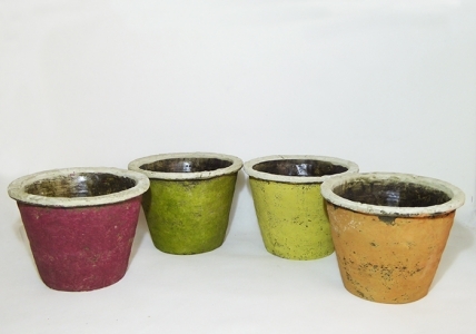 Vaso Cemento Colorato D. 17.5