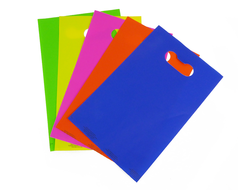 Pz 100 Sacchetti Fustellati Assortiti 16x25 Cm 5 Colori Incarti Confezionamento