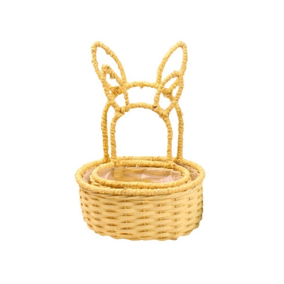 Cesto Coniglio S/2 Decorazione Primavera Pasqua