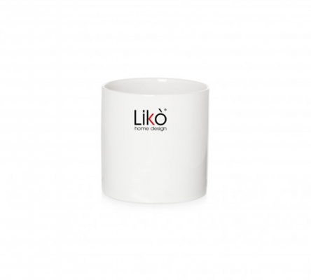 Mini Cilindro Ceramica Bianca D 6,5 H 6 Composizione Floreale