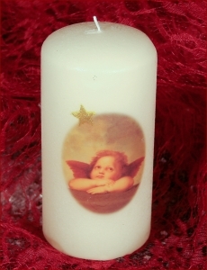 Candela Cera Raffaello Putto Angelo