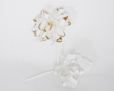 Fiore Cotone Avorio/oro Avorio/arg. Pz12
