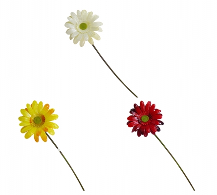 Gerbera Cristal Fiore Artificiale Composizione Floreale