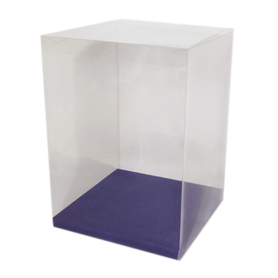 Scatole Trasparenti 10x10x19 Pz 10 Fondo Blu Bomboniere Fai Da Te