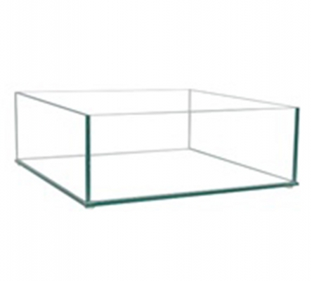 Vaschetta Quadrata 30x30 H 15 Spessore Vetro 6 Mm Decorazioni Composizione Floreale