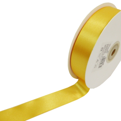 Nastro In Doppio Raso Alto 25 Mm Per 50 Metri Crema Caldo
