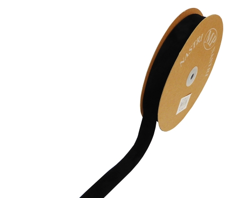 Nastro Velluto Double Mm 25 Mt 30 Addobbi Decorazioni Nero