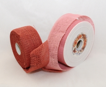 Nastro In Juta Naturale Colorata Alta 80 Mm Per 25 Metri