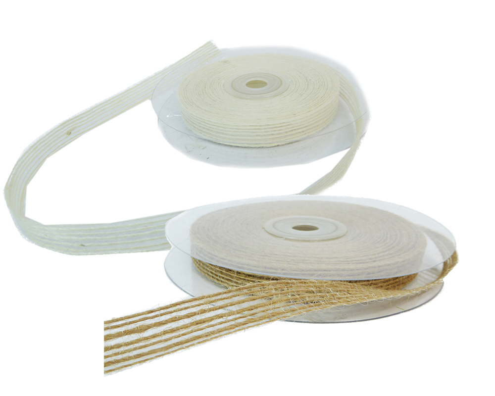 Nastro In Juta 7 File 10mm X 15mt Decorazioni Bomboniere