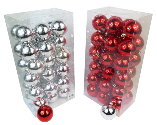 Box Sfere Plastica Mm 60 Pz 36 Natale