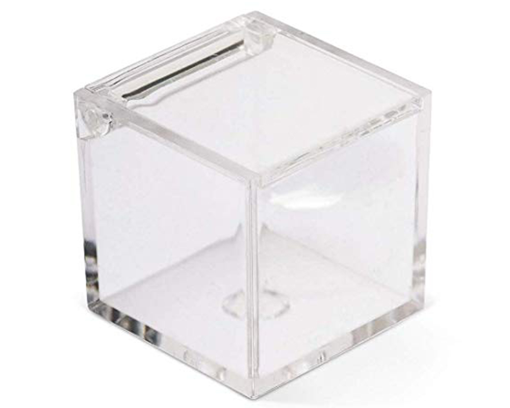 Scatola Plexiglass Quadra 8x8x8 Cm Trasparente Bomboniere Fai Da Te