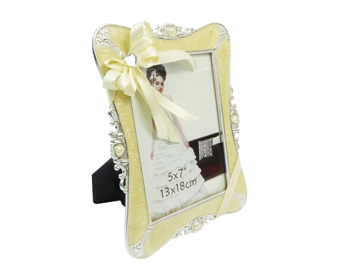 Bomboniera Matrimonio Quadro Sacchetto Metallo Perla