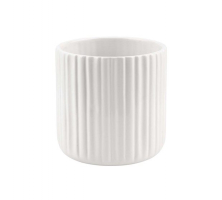 Vasetto Ceramica Bianco Assortito D 7 H 6,5 Composizione Floreale