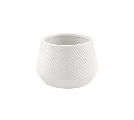 Vasetto Ceramica Bianco Assortito D 7 H 6,5 Composizione Floreale