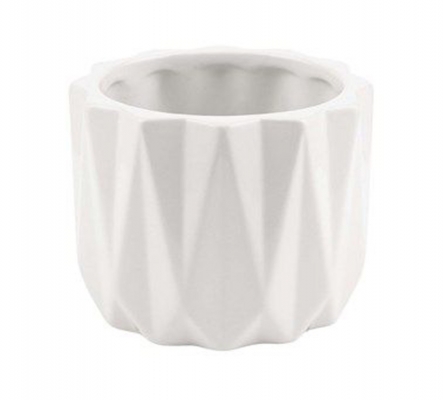 Vasetto Ceramica Bianco Assortito D 7 H 6,5 Composizione Floreale