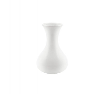 Vaso Monofiore 12x8x8 Ceramica Bianco Decorazione Composizione Floreale
