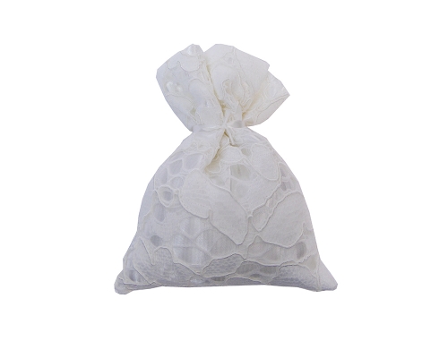 Sacchetto Matrimonio Nozze Lace Avorio Pizzo Satin Pz 1