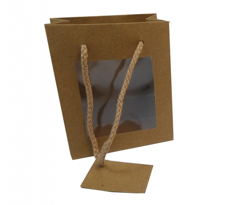 Buste Kraft Finestra 11,5x14+6,5 Pz 12 Decorazioni Confezionamento
