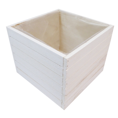 Cassetta Legno 18x18 Decorazione Creativa Composizione Floreale