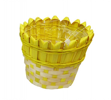 Cesto Listelle Color D 18 H 15 Decorazioni Primavera Pasqua